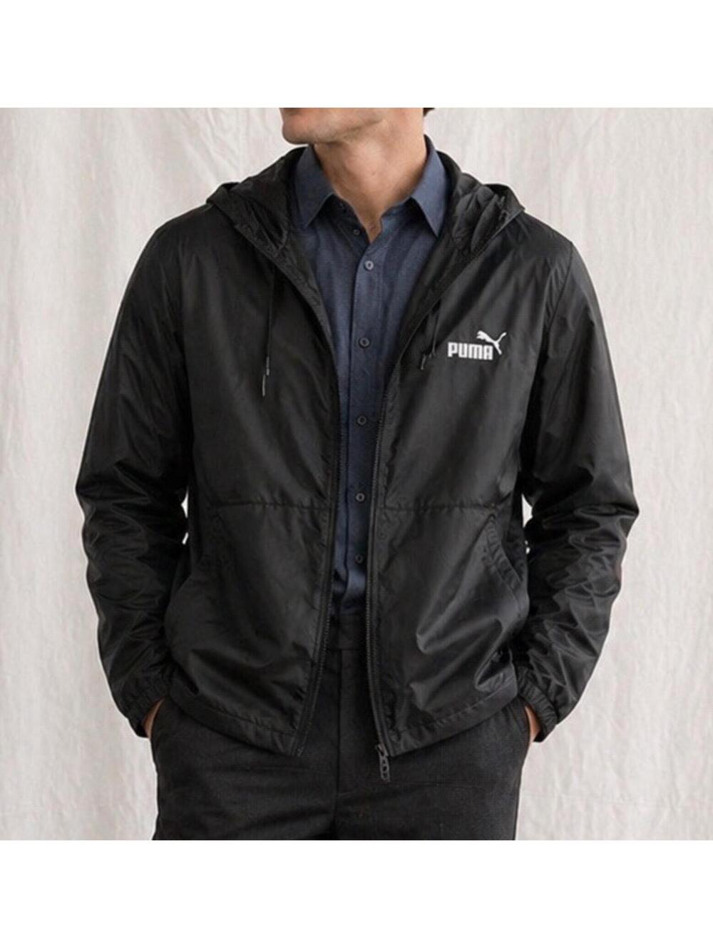 Puma Noir Blocked Woven Men’s Large Jacket. Zippered. Pockets. NWT. Windbreaker